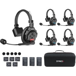 Synco X-Talk X5 Wireless Intercom System with 5 Single-Ear Headsets (2.4 GHz) Synco X-Talk X5 Wireless Intercom System with 5 Single-Ear Headsets (2.4 GHz)